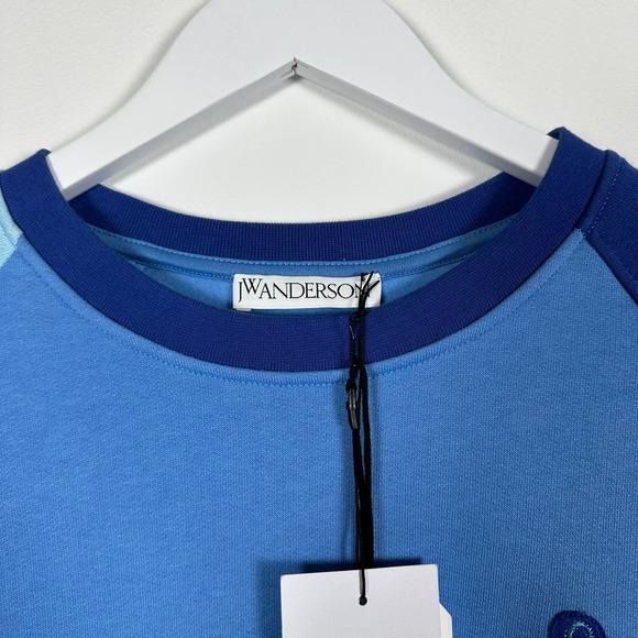 JW Anderson Long Sleeve Crewneck Sweater Blue - Picture 5 of 6